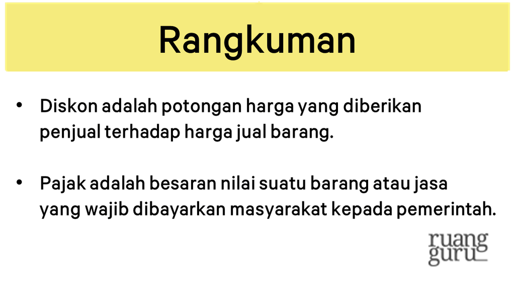 Bagaimana Cara Menghitung Diskon Dan Pajak? | Matematika Kelas 7